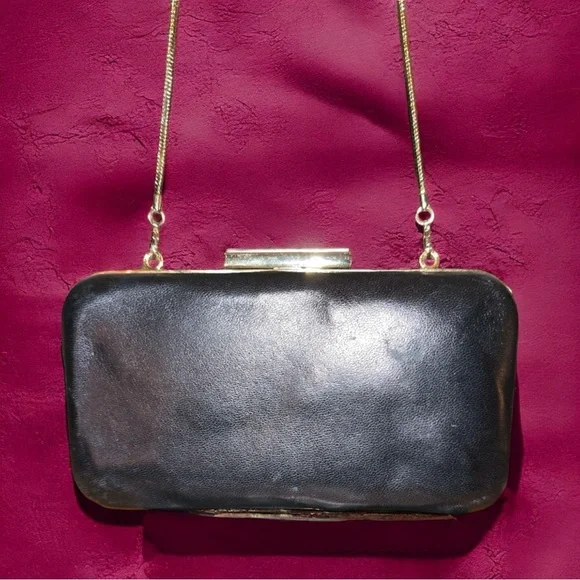 HENRI BENDEL Life Of The Party Purse Clutch Crossbody with Chain Snake Skin - Picture 3 of 8